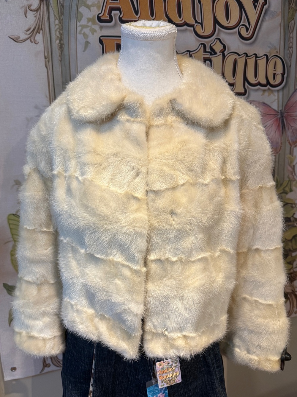 Cream Mink Fur Jacket